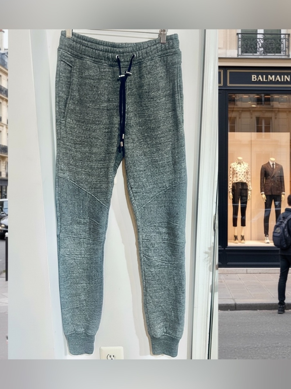 Balmain Paris Authentic Men’s Moto Biker Joggers 2014  Collection S